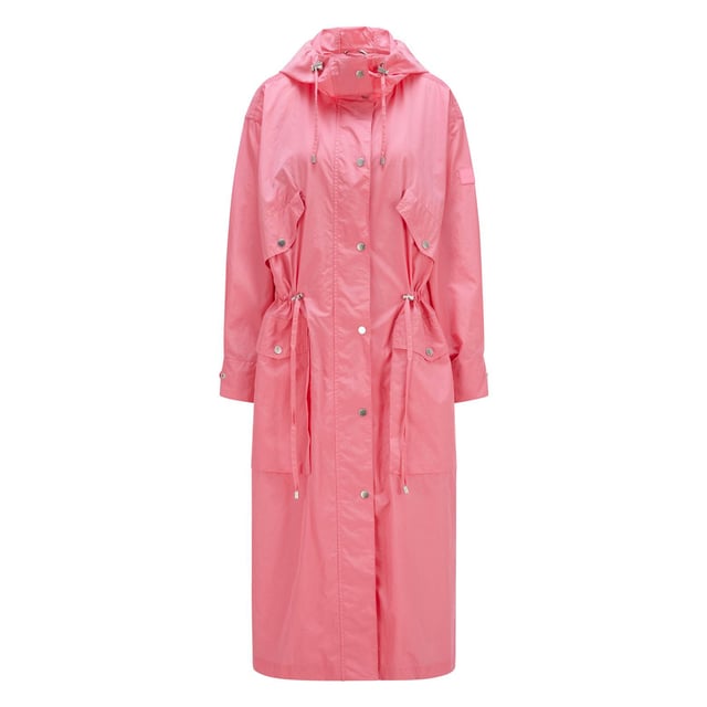 Women's Boss C_Palilo Jacket.- Attached hood with drawstring.- Long sleeves, bracelet cuffs.- Front zip closure with snap overlay.- Flap pockets at chest and hips.- Drawstring at waist.- Unlined. Material: 67% Polyamide (Recycled), 33% Polyamide. Ref: 50468140663.
