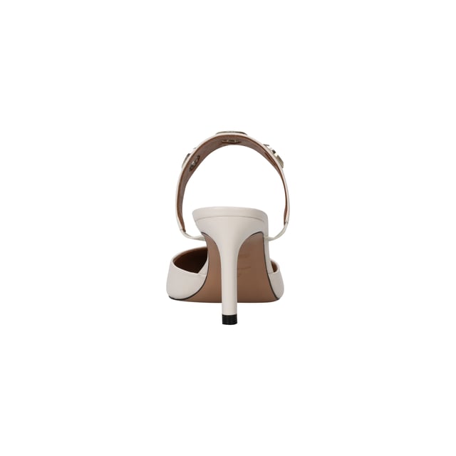 New Janet mule in calf leather. Feminine mule with 70 slim high heel. Eyelets detail with BOSS logo on the upper to create a seasonal story with accessories and other styles.