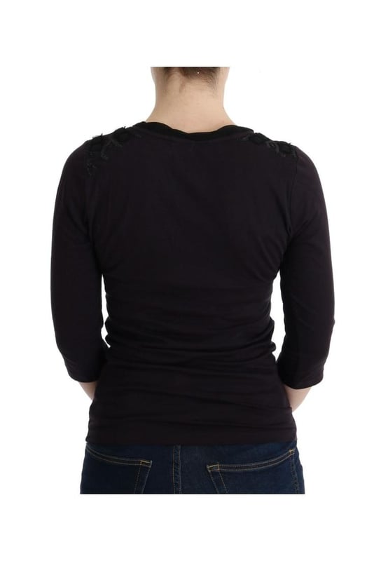 Brand: C&#8217;N&#8217;C COSTUME NATIONAL
  Style: V
  neck blouse t
  shirt
  Color: Purple
  Material: 48% cotton 48% modal 4% silk
  Logo details
  Brand new with tags