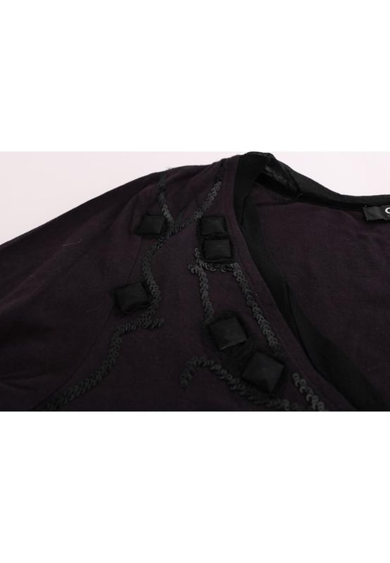 Brand: C&#8217;N&#8217;C COSTUME NATIONAL
  Style: V
  neck blouse t
  shirt
  Color: Purple
  Material: 48% cotton 48% modal 4% silk
  Logo details
  Brand new with tags