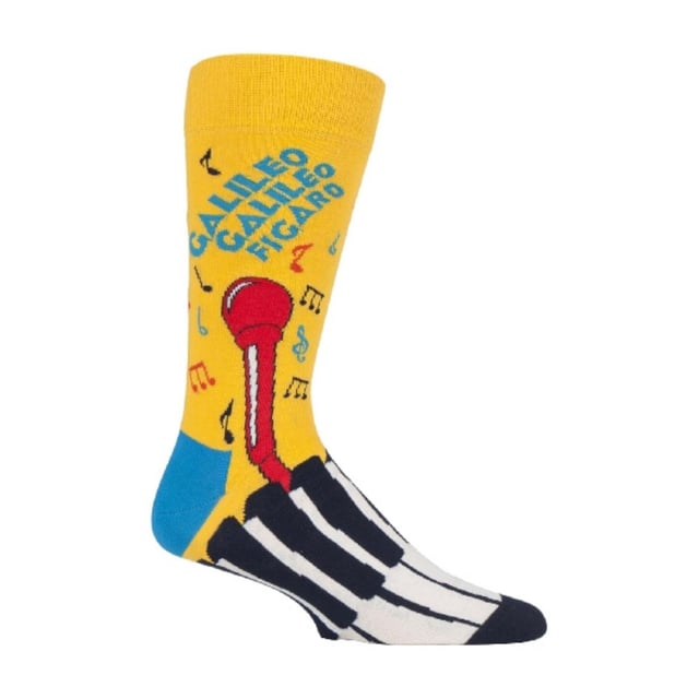 Happy Socks Queen Socks: Happy Socks are a popular brand providing a high-quality sock that combines unique designs and craftsmanship. Mikael Söderlindh and Viktor Tell had a vision to spread happiness by turning an everyday essential into a colorful design piece. In 2008, socks were just socks. White, grey and black pieces of textile that were nowhere close to the fashionable and creative design piece they could become. The world’s most comfortable and colorful tool for spreading happiness was born. This concept is now brought to life by Happy Socks’ talented team of creatives. Today, Happy Socks has reached 90 countries and every continent. With Concept Stores all around the world, from LA to Tokyo, Happy Socks can be found in over 10,000 top fashion apparel boutiques. These socks are made from a soft, high quality combed cotton rich blend and in a fine gauge knit for versatile wear. Finished with a comfortable smooth toe seam, these socks feature standard cuffs, and are officially licensed limited edition socks. They come in a pack of 1 pair. They are machine washable at 40. They are made from 86% Cotton 12% Polyamide 2% Elastane. Extra Product Details: - Queen Socks by Happy Socks - Bohemian Rhapsody - We Will Rock You - Radio Ga Ga Socks - Colour Block Design - Unique and Funky Patterns - 1 Pair Pack - Machine washable at 40 - 86% Cotton 12% Polyamide 2% Elastane.