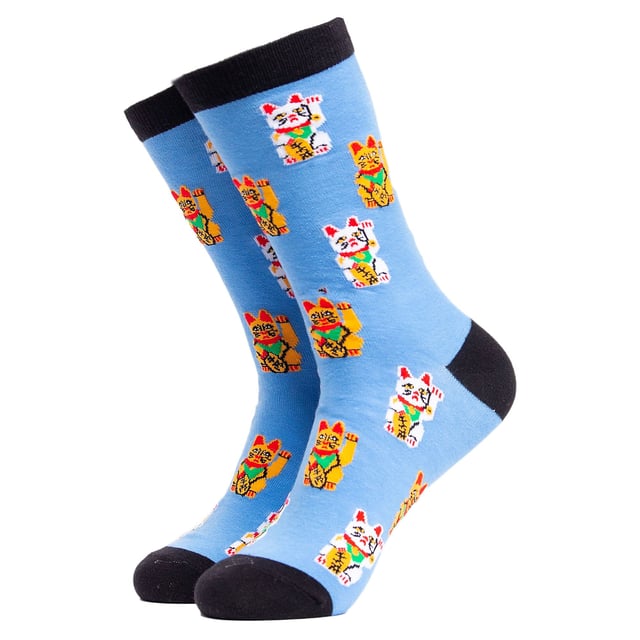 Soctopus - 1 Pair Adults Novelty Cat Socks: Soctopus Novelty Socks are a fun, creative gift idea for the person who loves to laugh. Why not consider these Adult Socks with different Cat designs on them as a great pair for your sock collection. These creative socks are a fun, unique gift idea for anyone who loves novelty socks or just wants to try something different on their feet. They would even make a great last minute stocking filler for Christmas!. They fit comfortably and are made from a soft, breathable material that includes 70% Combed Cotton, making them even softer than regular cotton and perfect for all-day wear. They come in 2 Adult sizes: 4-8 UK, 9-12 UK and have 5 different Cat patterns available which include: Lucky Cat, Puuuurfect Fit, Cat Lover and more. All with bright and funky designs, the perfect gift for any cat lover or crazy cat lady out there!. Born in Brighton, Soctopus celebrates the best of everything that is fun, creative and positive in life! These socks are 1 pair per pack and made from: 70% Combed Cotton, 28% Polyester, 2% Elastane. They are Machine Washable. Extra Product Details: Soctopus Adult Novelty Socks Cat Designs 70% Combed Cotton A Fun, Creative Gift Idea 5 Designs Available Soft & Comfortable Feel Smooth & Breathable Material 1 Pair Per Pack 2 Size Options: 4-8 UK & 9-12 UK Machine Washable