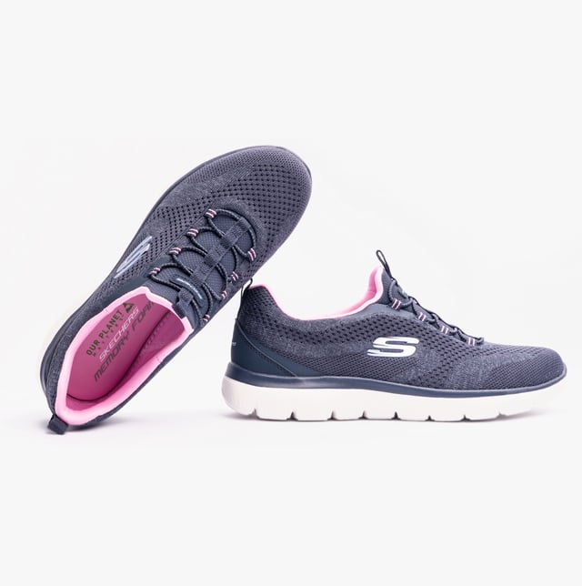 Skechers 150120/NVPK SUMMITS - NEW NATURE Womens Trainers Navy/Pink

 Upper Material: Knit

Lining Material: Textile

Sole Material: Rubber

Closure/Fastening: Slip-On

Features: Comfort,Vegan,Memory Foam

Toe Shape: Round

Shoe Width: Relaxed

Item Weight: 0.5 KG

Heel Height: Low (2.5-4.9cm)

Shoe Shaft Height: Low Top

Trainer Style: Fitness

Gift Boxed: No
Product Code: 150120/NVPK