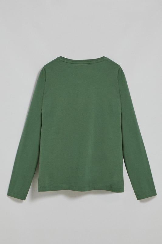 Polo Club folgt mit diesem langärmligen Damen-T-Shirt aus weicher Baumwolle dem Comfy-Trend. Ihre überarbeitete klassische Passform macht sie zu unverzichtbaren Basics für jeden Anlass. Gerippter Rundhalsausschnitt mit Nahtband in Kontrastfarbe. Regular Fit. Rigby Go-Stickerei auf der linken Brustseite.