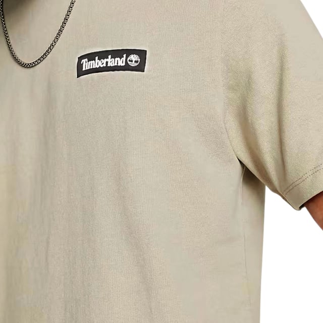 Timberland Men’s T-Shirt
Style Code: TB0A6Q99-269
Style Name : SS  Woven Badge Tee
100% Cotton
Made in Bangladesh
Regular Fit 
Woven Badge Branding on the Chest
Ribbed Neck
Straight Hem
Machine Wash