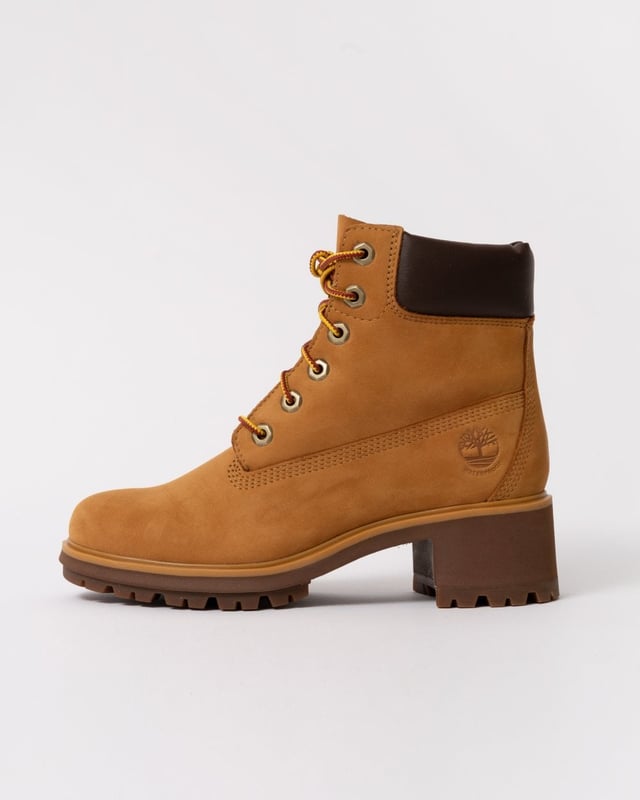 Kinsley features the classic style and durability of Timberland's original boot, but designed with a feminine silhouette. The upper is made with waterproof premium Timberland® leather, and there’s a ReBOTL™ fabric lining containing at least 50% recycled plastic. A seam-sealed construction adds to its waterproof benefits, a rubber lug outsole helps with traction, and an OrthoLite® impressions memory foam footbed helps keep you comfy on any adventure.

Upper made with waterproof premium Timberland® leather
Lace-up style
Padded collar
OrthoLite® Impressions memory foam footbed
Compression-molded EVA midsole
Seam-sealed construction
Rubber lug outsole
We are a member of the Leather Working Group
Heel Height: 2.25" (5.7 cm)
Shaft Height: 5" (12.7 cm)
ReBOTL™ fabric lining containing at least 50% recycled plastic

 