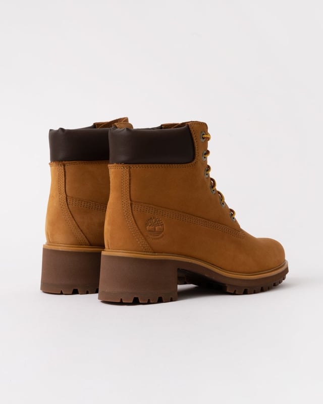 Kinsley features the classic style and durability of Timberland's original boot, but designed with a feminine silhouette. The upper is made with waterproof premium Timberland® leather, and there’s a ReBOTL™ fabric lining containing at least 50% recycled plastic. A seam-sealed construction adds to its waterproof benefits, a rubber lug outsole helps with traction, and an OrthoLite® impressions memory foam footbed helps keep you comfy on any adventure.

Upper made with waterproof premium Timberland® leather
Lace-up style
Padded collar
OrthoLite® Impressions memory foam footbed
Compression-molded EVA midsole
Seam-sealed construction
Rubber lug outsole
We are a member of the Leather Working Group
Heel Height: 2.25" (5.7 cm)
Shaft Height: 5" (12.7 cm)
ReBOTL™ fabric lining containing at least 50% recycled plastic

 