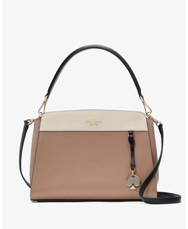 We Love How Classic And Feminine Our Satchels Are. You'll Love How Much Space We've Designed Into Each Of Ours. Choosing Which Color To Get Will Be Your Hardest Decision--And Never What Stuff To Leave Behind., Madison Colorblock Saffiano Leather Medium Top Handle Satchel,  Length: 12.19 Cm,  Width: 29.97 Cm,  Height: 21.54 Cm