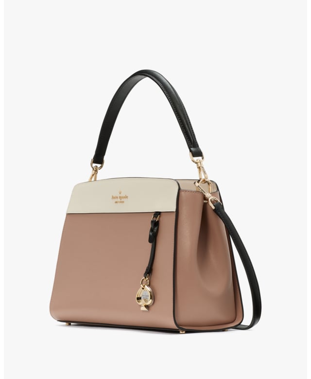 We Love How Classic And Feminine Our Satchels Are. You'll Love How Much Space We've Designed Into Each Of Ours. Choosing Which Color To Get Will Be Your Hardest Decision--And Never What Stuff To Leave Behind., Madison Colorblock Saffiano Leather Medium Top Handle Satchel,  Length: 12.19 Cm,  Width: 29.97 Cm,  Height: 21.54 Cm