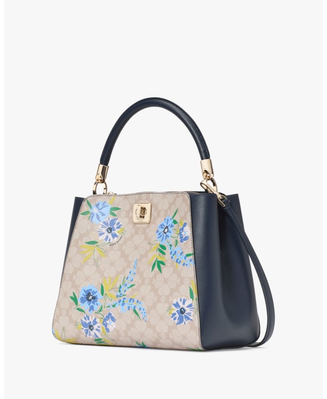We Love How Classic And Feminine Our Satchels Are. You'll Love How Much Space We've Designed Into Each Of Ours. Choosing Which Color To Get Will Be Your Hardest Decision--And Never What Stuff To Leave Behind., Spade Flower Spade Flower Festival Floral Toss Medium Top Handle Satchel,  Length: 14.22 Cm,  Width: 29.46 Cm,  Height: 22.35 Cm