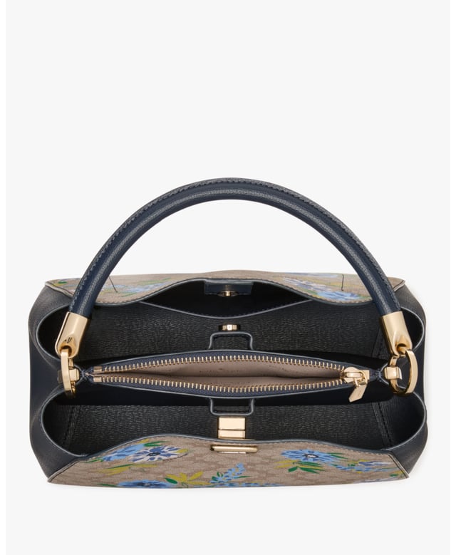 We Love How Classic And Feminine Our Satchels Are. You'll Love How Much Space We've Designed Into Each Of Ours. Choosing Which Color To Get Will Be Your Hardest Decision--And Never What Stuff To Leave Behind., Spade Flower Spade Flower Festival Floral Toss Medium Top Handle Satchel,  Length: 14.22 Cm,  Width: 29.46 Cm,  Height: 22.35 Cm
