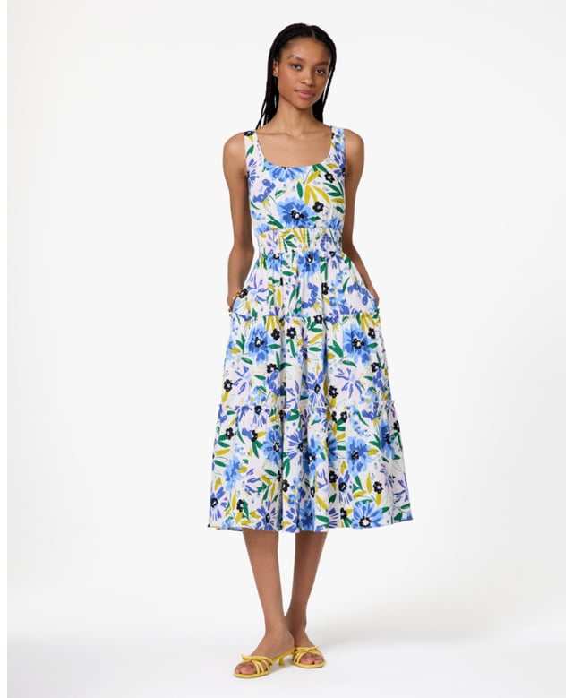The Beauty Of This Piece? All You Have To Do Is Decide If You Want To Dress It Up With Heels And Sparkly Accessories, Or Down With Cute Sneakers., Festive Floral Tiered Dress