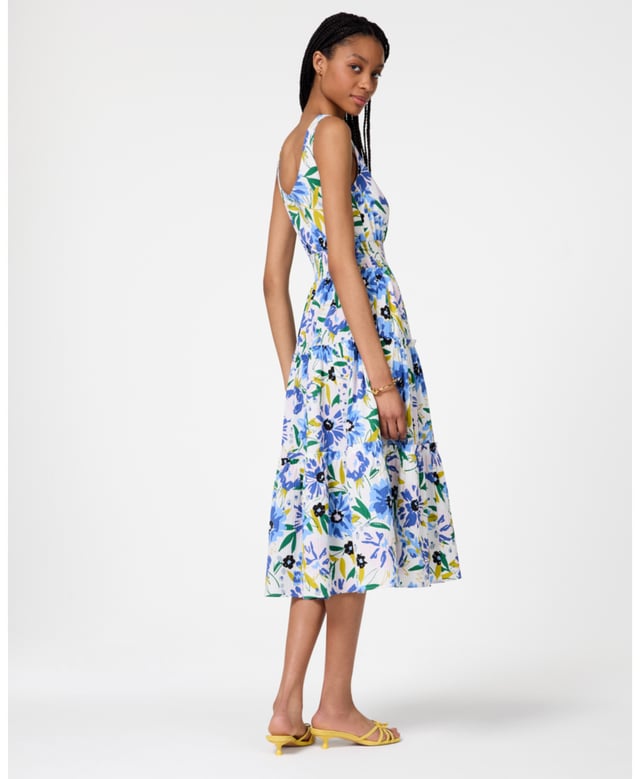 The Beauty Of This Piece? All You Have To Do Is Decide If You Want To Dress It Up With Heels And Sparkly Accessories, Or Down With Cute Sneakers., Festive Floral Tiered Dress
