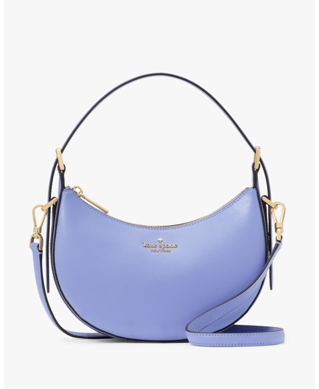 We Think A Shoulder Bag Should Be Two Things: Chic And Functional. This Pretty One Holds All Of Your Essentials--Wallet, Keys And Phone--And Has A Pocket To Stash Snacks (Be It Gummy Bears Or Almonds). Because Those Are Essential, Too., Nova Saffiano Leather Crescent Shoulder Bag,  Length: 7.62 Cm,  Width: 22.61 Cm,  Height: 16.00 Cm