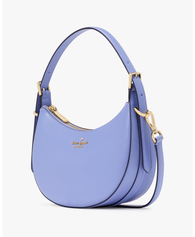 We Think A Shoulder Bag Should Be Two Things: Chic And Functional. This Pretty One Holds All Of Your Essentials--Wallet, Keys And Phone--And Has A Pocket To Stash Snacks (Be It Gummy Bears Or Almonds). Because Those Are Essential, Too., Nova Saffiano Leather Crescent Shoulder Bag,  Length: 7.62 Cm,  Width: 22.61 Cm,  Height: 16.00 Cm