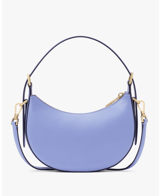 We Think A Shoulder Bag Should Be Two Things: Chic And Functional. This Pretty One Holds All Of Your Essentials--Wallet, Keys And Phone--And Has A Pocket To Stash Snacks (Be It Gummy Bears Or Almonds). Because Those Are Essential, Too., Nova Saffiano Leather Crescent Shoulder Bag,  Length: 7.62 Cm,  Width: 22.61 Cm,  Height: 16.00 Cm