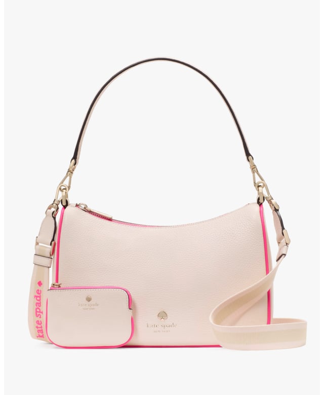 We Think A Shoulder Bag Should Be Two Things: Chic And Functional. This Pretty One Holds All Of Your Essentials--Wallet, Keys And Phone--And Has A Pocket To Stash Snacks (Be It Gummy Bears Or Almonds). Because Those Are Essential, Too., Emma Pebbled Leather Medium Shoulder Bag,  Length: 8.10 Cm,  Width: 27.00 Cm,  Height: 17.00 Cm