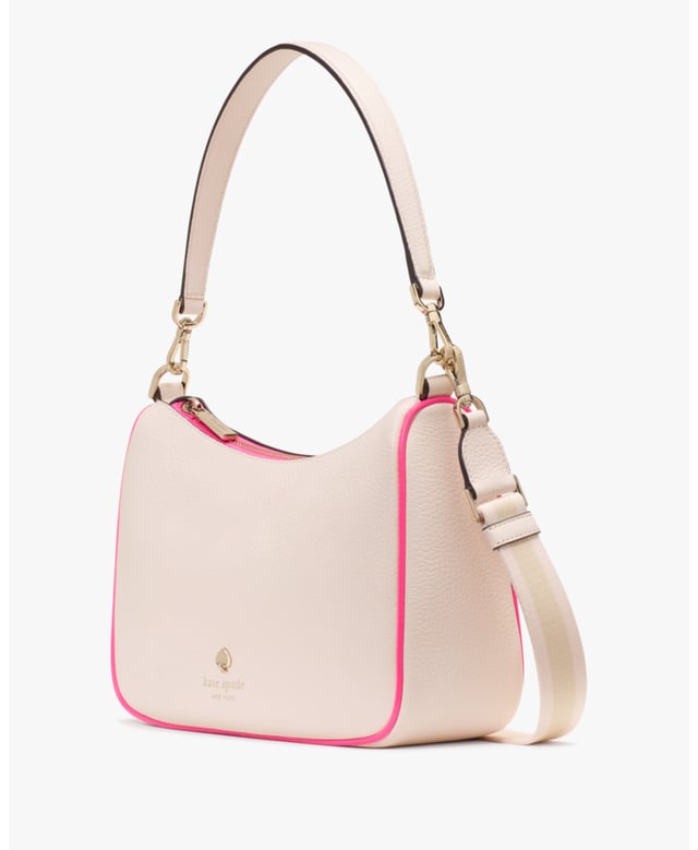 We Think A Shoulder Bag Should Be Two Things: Chic And Functional. This Pretty One Holds All Of Your Essentials--Wallet, Keys And Phone--And Has A Pocket To Stash Snacks (Be It Gummy Bears Or Almonds). Because Those Are Essential, Too., Emma Pebbled Leather Medium Shoulder Bag,  Length: 8.10 Cm,  Width: 27.00 Cm,  Height: 17.00 Cm