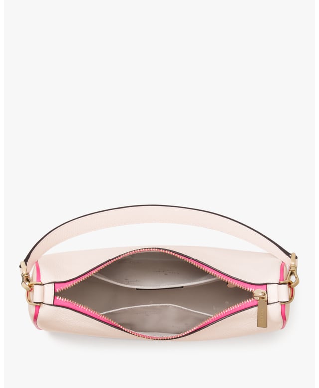 We Think A Shoulder Bag Should Be Two Things: Chic And Functional. This Pretty One Holds All Of Your Essentials--Wallet, Keys And Phone--And Has A Pocket To Stash Snacks (Be It Gummy Bears Or Almonds). Because Those Are Essential, Too., Emma Pebbled Leather Medium Shoulder Bag,  Length: 8.10 Cm,  Width: 27.00 Cm,  Height: 17.00 Cm
