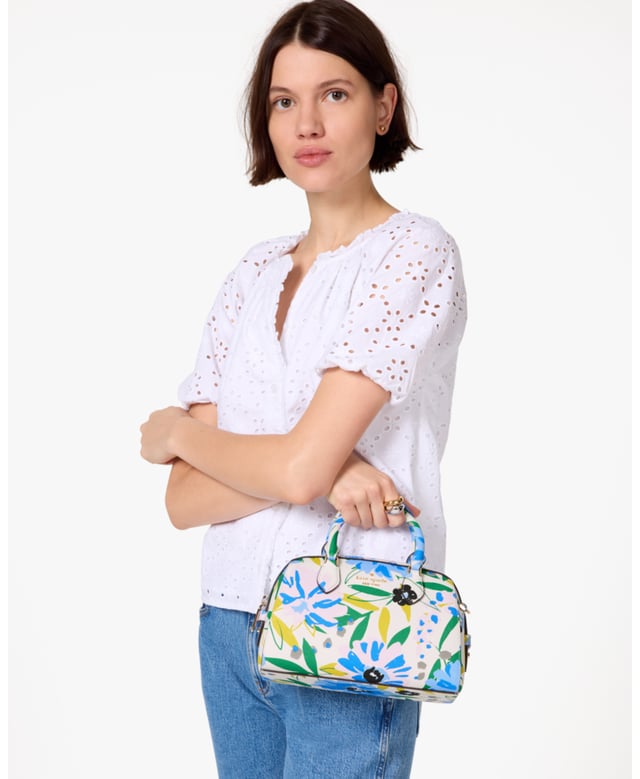 Our Crossbodies Are Perfect If You Want To Carry Your Important Things Without All The Bulk. Plus, Your Hands Are Free To Keep Up With All Your Group Texts And Grip That Vanilla Latte., Madison Festival Floral Printed Small Dolly Duffle Crossbody,  Length: 12.19 Cm,  Width: 23.37 Cm,  Height: 14.22 Cm
