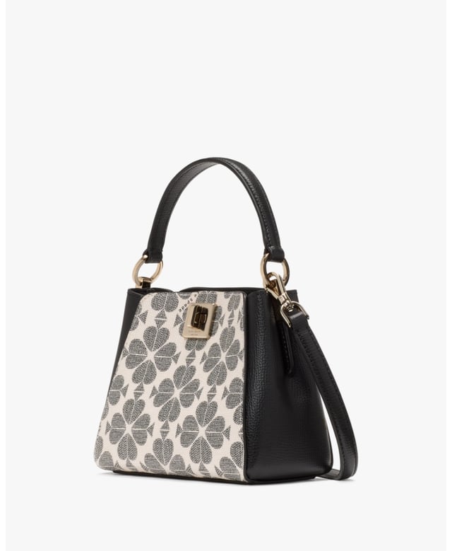 Our Crossbodies Are Perfect If You Want To Carry Your Important Things Without All The Bulk. Plus, Your Hands Are Free To Keep Up With All Your Group Texts And Grip That Vanilla Latte., Spade Flower Spade Flower Pvc Mini Top Handle Crossbody,  Length: 7.42 Cm,  Width: 14.73 Cm,  Height: 12.70 Cm