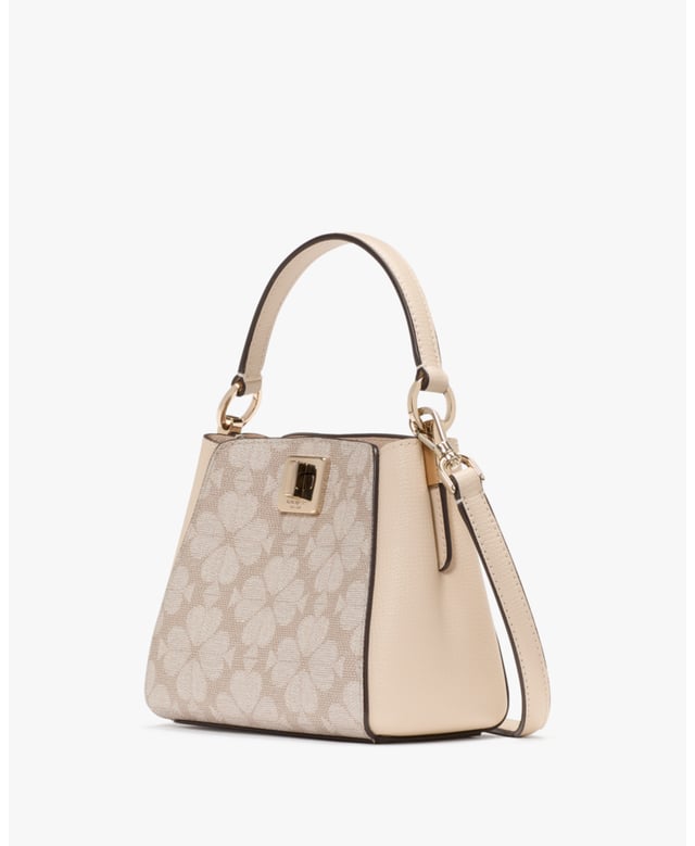 Our Crossbodies Are Perfect If You Want To Carry Your Important Things Without All The Bulk. Plus, Your Hands Are Free To Keep Up With All Your Group Texts And Grip That Vanilla Latte., Spade Flower Spade Flower Pvc Mini Top Handle Crossbody,  Length: 7.42 Cm,  Width: 14.73 Cm,  Height: 12.70 Cm