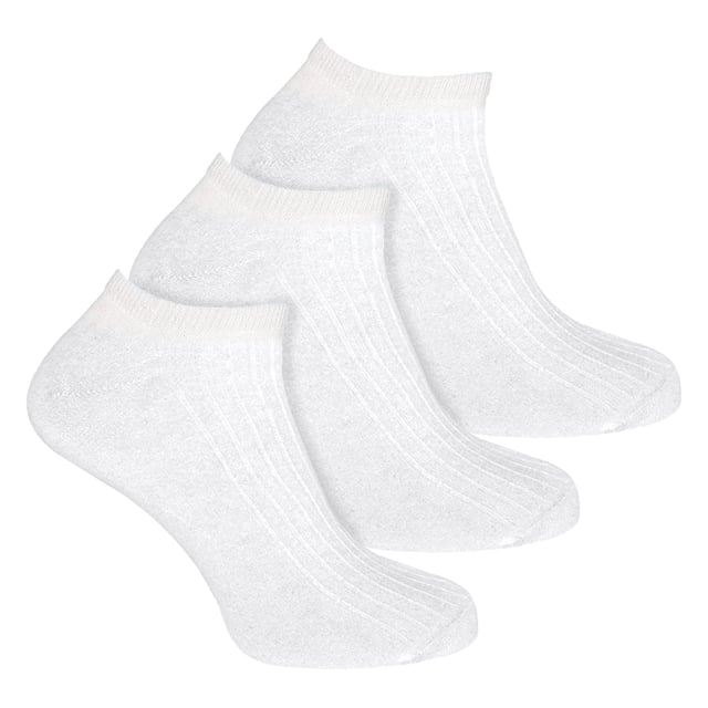 Kids 3 Pack 100% Cotton Trainer Socks: When it comes to comfort, everyone agrees that the best bet is cotton due to its natural softness and moisture-wicking properties. Every man needs a pair of super comfortable and practical socks in his life. These 100% cotton socks provide just that!. These kids socks are made from a soft and breathable cotton fabric for a super-soft feel. They feature a low cut trainer style, making them perfect for casual or formal wear. The moisture-wicking properties will keep your feet cool and dry throughout the day, ensuring you stay fresh. These socks also have a loose top, which ensures that you do not end up with any nasty constriction rings around your ankles after prolonged use. These premium quality socks are 100% Cotton, which means they are extra soft and comfortable, making them perfect for wearing during long days at work or around the house. You won't suffer any nasty irritation while wearing these socks, and they will make sure that you are as comfortable as you can be! These socks are ribbed to help keep them up, and are great for everyday wear, or as light, thin pairs of socks. Everyday technology for any kids feet!. These socks come in 3 pairs, are available in sizes 9-12 UK and 12-3 UK, and are available in Black or White. They are Machine Washable. Extra Product Details: Kids 3 Pairs Cotton Socks 100% Super Soft Cotton Low Cut Trainer Length Extra Comfort Moisture Wicking 2 Colour Options: Black Or White Ribbed Design Casual Or Formal Wear Loose Top, No Irritation 2 Sizes: 9-12 UK and 12-3 UK Machine Washable