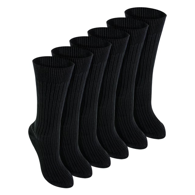 Sock Snob - 6 Pack Kids 100% Cotton Crew Socks: Sock Snob brings you the perfect solution for your kids' everyday needs with these 100% cotton crew socks. Designed with comfort and style in mind, these super soft socks are ideal for keeping your little ones' feet cozy and happy all day long. These premium quality socks are made entirely from natural cotton, which is renowned for its unparalleled softness and moisture-wicking properties. This makes them perfect for long days at school, playdates, or simply lounging around the house. With these socks, your kids will experience minimal irritation and maximum comfort, allowing them to focus on their day without any distractions. Crafted from a soft and breathable cotton fabric, these socks ensure a gentle, super-soft feel against your child's skin, keeping their feet comfy and fresh throughout the day. The moisture-wicking nature of cotton helps keep their feet cool and dry, preventing discomfort from sweat and ensuring they stay fresh from morning until night. Additionally, the loose top design ensures that these socks don't leave any uncomfortable constriction rings around their ankles, even after extended wear. These versatile socks are perfect for everyday wear, whether as a light, breathable option for warmer days or as a dependable layer under shoes for school or play. Each pack includes 6 pairs of socks, available in sizes for kids aged 3-7 years and 8-11 years. Plus, they are machine washable, making them a practical and easy choice for busy parents. Extra Product Details: Sock Snob Kids 100% Cotton Crew Socks Super Soft Feel Moisture-Wicking Properties Loose Top Design 6 Pairs Per Pack Sizes 3-7 Years & 8-11 Years Machine Washable