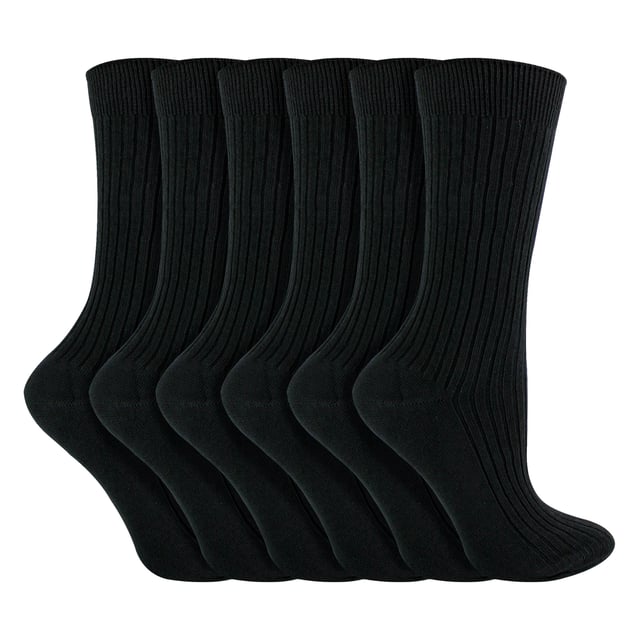 Sock Snob - 6 Pack Kids 100% Cotton Crew Socks: Sock Snob brings you the perfect solution for your kids' everyday needs with these 100% cotton crew socks. Designed with comfort and style in mind, these super soft socks are ideal for keeping your little ones' feet cozy and happy all day long. These premium quality socks are made entirely from natural cotton, which is renowned for its unparalleled softness and moisture-wicking properties. This makes them perfect for long days at school, playdates, or simply lounging around the house. With these socks, your kids will experience minimal irritation and maximum comfort, allowing them to focus on their day without any distractions. Crafted from a soft and breathable cotton fabric, these socks ensure a gentle, super-soft feel against your child's skin, keeping their feet comfy and fresh throughout the day. The moisture-wicking nature of cotton helps keep their feet cool and dry, preventing discomfort from sweat and ensuring they stay fresh from morning until night. Additionally, the loose top design ensures that these socks don't leave any uncomfortable constriction rings around their ankles, even after extended wear. These versatile socks are perfect for everyday wear, whether as a light, breathable option for warmer days or as a dependable layer under shoes for school or play. Each pack includes 6 pairs of socks, available in sizes for kids aged 3-7 years and 8-11 years. Plus, they are machine washable, making them a practical and easy choice for busy parents. Extra Product Details: Sock Snob Kids 100% Cotton Crew Socks Super Soft Feel Moisture-Wicking Properties Loose Top Design 6 Pairs Per Pack Sizes 3-7 Years & 8-11 Years Machine Washable