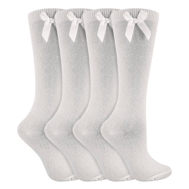 Girls Knee-High Socks with Ribbon Bow - Stylish and Comfortable Schoolwear: Elevate your child's school wardrobe with this collection of Girls Knee-High Socks with Ribbon Bow, designed for both style and comfort. Available in classic colors—Black, Navy, White, and Grey—these socks are crafted from soft, durable fabric, perfect for daily wear. The elegant ribbon bow adds a touch of charm, making these socks a standout choice for school uniforms. Extra Product Details:. Soft and Durable Fabric Elegant Ribbon Bow Detail Available in Black, Navy, White, and Grey Comfortable Knee-High Length Machine Washable. These socks are an essential addition to your child's back-to-school wardrobe, combining practicality with a stylish finish.