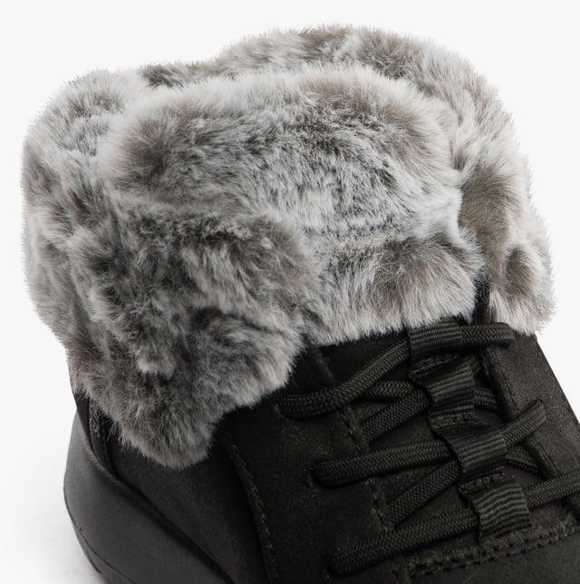 Skechers 144803/BKGY ON-THE-GO JOY - COZY CHARM Womens Boots Black/Grey

  
 *   Upper Material: Faux Leather 
 *  Lining Material: Faux Fur 
 *  Sole Material: Rubber 
 *  Closure/Fastening: Lace-Up 
 *  Features: Comfort,Memory Foam,Vegan,Water Resistant 
 *  Toe Shape: Round 
 *  Shoe Width: Relaxed 
 *  Item Weight: 0 KG 
 *  Heel Height: Low (2.5-4.9cm) 
 *  Shoe Shaft Height: Ankle 
 *  Boot Style: Ankle Boots 
 *  Gift Boxed: No  Product Code: 144803/BKGY