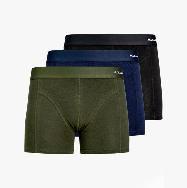 Jack &amp; Jones Jack &amp; Jones BASIC BAMBOO Mens 3 Pack Trunks Forest Nightl&gt;
Closure/Fastening: Pull-On
Features: Comfort
Item Weight: 0.11 KG
Clothing Fit: Regular
Single Or Multi Pack?: 3 Pack
Gift Boxed: No
Material Composition: 65% Viscose, 30% Cotton, 5% Elastane
Underwear Type: TrunksProduct Code: 12198852-FNGHT
Clothing Type: Underwear
Closure/Fastening: Pull-On
Features: Comfort
Item Weight: 0.11 KG
Clothing Fit: Regular
Single Or Multi Pack?: 3 Pack
Gift Boxed: No
Material Composition: 65% Viscose, 30% Cotton, 5% Elastane
Underwear Type: TrunksProduct Code: 12198852-FNGHT
Clothing Type: Underwear
Closure/Fastening: Pull-On
Features: Comfort
Item Weight: 0.11 KG
Clothing Fit: Regular
Single Or Multi Pack?: 3 Pack
Gift Boxed: No
Material Composition: 65% Viscose, 30% Cotton, 5% Elastane
Underwear Type: TrunksProduct Code: 12198852-FNGHT