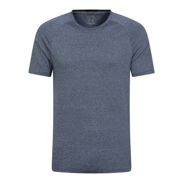 80% Nylon, 16% Polyester, 4% Elastane. Design: Logo, Striped. Neckline: Crew Neck. Sleeve-Type: Short-Sleeved. Fabric Technology: Breathable, IsoCool, Isotherm, Lightweight, Moisture Wicking, Quick Dry, Sun Protective. Sun Rating: UPF 50+. XXS: 33 in. XS: 35 in. S: 37 in. M: 40 in. L: 43 in. XL: 46 in. XXL: 49 in. 3XL: 53 in. 4XL: 56 in.