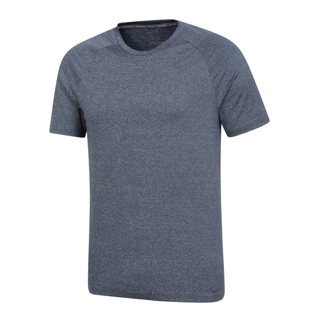 80% Nylon, 16% Polyester, 4% Elastane. Design: Logo, Striped. Neckline: Crew Neck. Sleeve-Type: Short-Sleeved. Fabric Technology: Breathable, IsoCool, Isotherm, Lightweight, Moisture Wicking, Quick Dry, Sun Protective. Sun Rating: UPF 50+. XXS: 33 in. XS: 35 in. S: 37 in. M: 40 in. L: 43 in. XL: 46 in. XXL: 49 in. 3XL: 53 in. 4XL: 56 in.