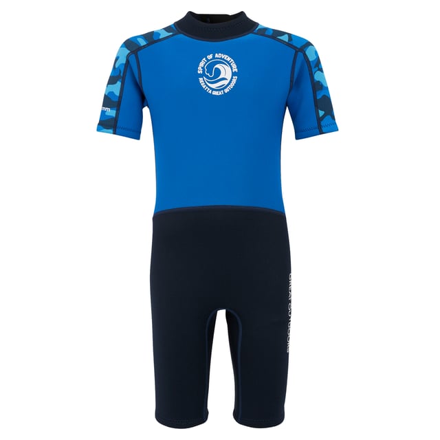 85% Neoprene, 15% Polyester. Design: Camouflage, Contrast, Logo, Text. Neckline: Adjustable, High-Neck. Fastening: Back Zip. Flat Seams. Fabric Technology: Flexible, Lightweight, Quick Dry. Wetsuit Thickness: 2mm. Sun Rating: UPF 50+.
