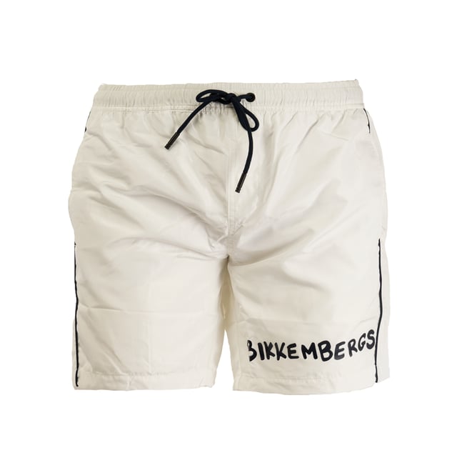 Entdecken Sie die Medium Boardshort für Herren von BIKKEMBERGS. Sie ist aus hochwertigen Materialien gefertigt und mit dem Markenlogo auf dem rechten Bein versehen.einen Hauch von sportlichem und elegantem Stil. Perfekt für einen raffinierten Look am Strand.