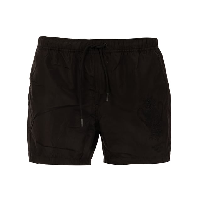 Entdecken Sie einen einzigartigen Stil mit dem Modell Short Boardshort von BIKKEMBERGS. Dieses Modell zeichnet sich durch ein unifarbenes Muster aus, das ihm eine zeitlose Eleganz verleiht,das durch ein markantes Detail am rechten Bein aufgewertet wird.