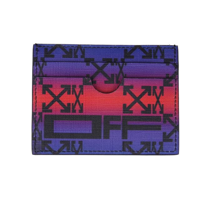 Off White Monogram Eenvoudig Etui in meerdere kleuren.- Monogram portemonnee met Pijl zwart logo als patroon.- Ref: OMND0250018425