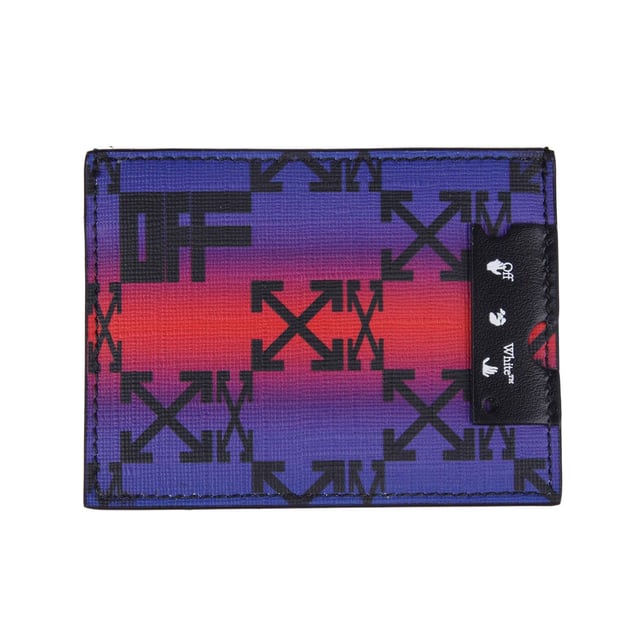 Off White Monogram Eenvoudig Etui in meerdere kleuren.- Monogram portemonnee met Pijl zwart logo als patroon.- Ref: OMND0250018425
