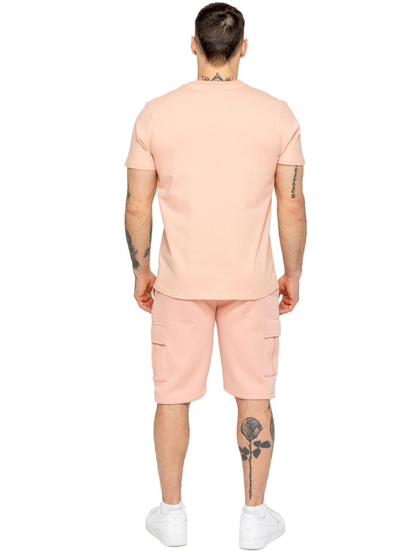 Enzo Mens T-Shirt Tracksuit Set With Shorts. Crew Neck Short Sleeve T-Shirt. Soft, Comfortable, Regular Fit Top. Features EZ Logo Printed On Chest. Paired With Enzo Cargo Shorts. Elasticated Waistband With Adjustable Drawstring. Features 2 Side Pockets and 2 Cargo Pockets.