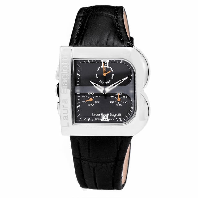 Laura Biagiotti LB0002-CN - Damenuhr Quarz aus Edelstahl• Material: Edelstahl• Glas: Mineral• Armband: Leder• Farbe: Silber• Wasserbeständigkeit: 0 m (0 ATM)• Gehäusegröße: 33 mm