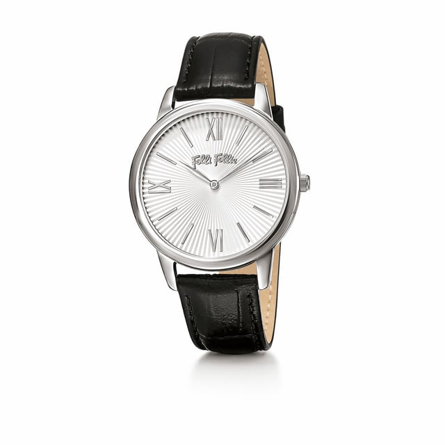 FOLLI FOLLIE WF15T033SP Uhr Frau Quarz• Material: Edelstahl• Glas: Mineral• Armband: Leder• Farbe: Silber• Wasserbeständigkeit: 0 m (0 ATM)• Gehäusegröße: 35 mm
