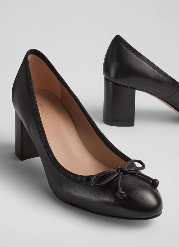 LK Bennett Juliette Closed Courts, Black Experience timeless elegance with our Juliette high heel grosgrain ballerina courts. In sleek black nappa leather with a round toe and block heel, they offer a blend of smart casual sophistication and sustainable luxury. Perfect with tailored trousers for the office or a stylish dress for an evening out. Made in Spain.