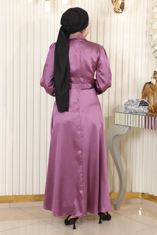 Stoffmerkmal: Hergestellt aus Satinstoff.Produktmerkmal: Neues Hijab-Modestück der Saison. Ungefüttert. Mit Reißverschluss auf der Rückseite für einfaches Anziehen. Auf der Brust gerafft. Mit abnehmbarem Gürtel. Aktive Manschettenknöpfe. Aufgrund von Konzeptaufnahmen kann es zu leichten Farbabweichungen vom Produktbild kommen. Das