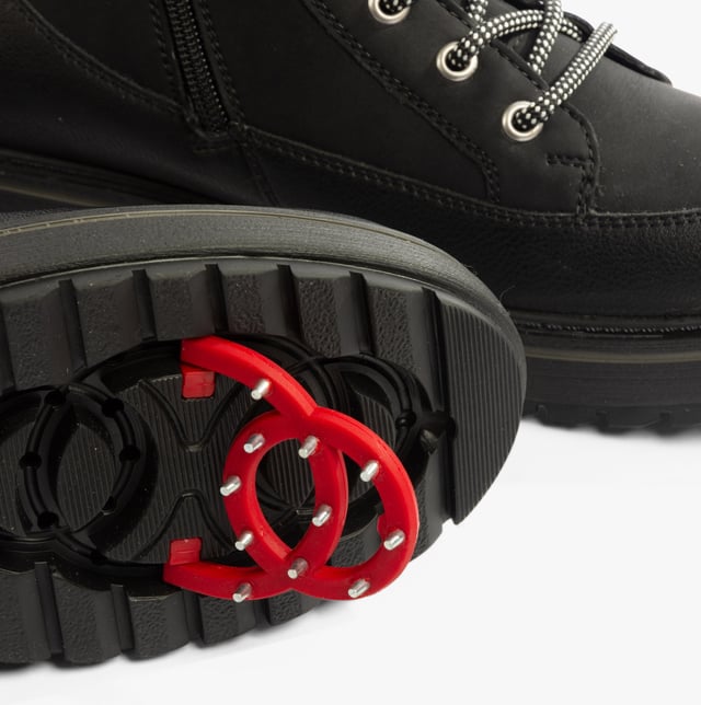 Remonte Remonte D0U78-03 Womens Boots Black

 Upper Material: Suede

Lining Material: Textile

Sole Material: Rubber

Closure/Fastening: Lace-Up,Zip

Features: Comfort

Toe Shape: Round

Shoe Width: Regular

Item Weight: 0.8 KG

Heel Height: Low (2.5-4.9cm)

Shoe Shaft Height: Ankle

Boot Style: Ankle Boots

Gift Boxed: No

Additional Information: Flip-grip technology with fold-out spikes for extra grip on icy floors | Warming thermal insole 
Product Code: D0U78-03
