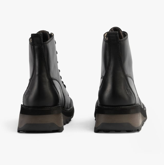 Fly London HAZI147FLY Womens Boots Black Upper Material: LeatherLining Material: MicrofibreSole Material: RubberClosure/Fastening: Lace-UpFeatures: Comfort,BreathableHeel Type: BlockToe Shape: RoundShoe Width: RegularItem Weight: 0.45 KGHeel Height: Medium (5-7.4cm)Shoe Shaft Height: AnkleBoot Style: Ankle BootsGift Boxed: NoProduct Code: P211147001