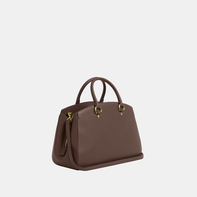 Savannah Carryall in Refined Pebble Leather, Four protective feet at base, Inside multifunction pocket
 Center zip compartment,  Length: 35.50 cm,  Width: 12.50 cm,  Height: 22.50 cm