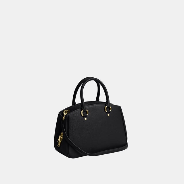 Savannah Small Carryall in Refined Pebble Leather, Four protective feet at base, Inside multifunction pocket
 Center zip compartment,  Length: 28.50 cm,  Width: 10.00 cm,  Height: 18.00 cm