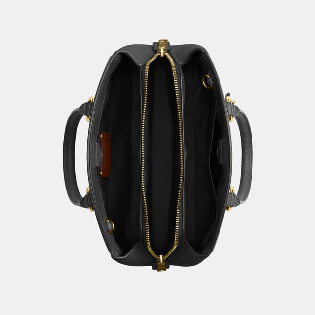 Savannah Small Carryall in Refined Pebble Leather, Four protective feet at base, Inside multifunction pocket
 Center zip compartment,  Length: 28.50 cm,  Width: 10.00 cm,  Height: 18.00 cm