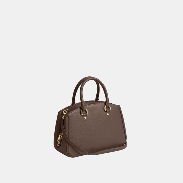 Savannah Small Carryall in Refined Pebble Leather, Four protective feet at base, Inside multifunction pocket
 Center zip compartment,  Length: 28.50 cm,  Width: 10.00 cm,  Height: 18.00 cm